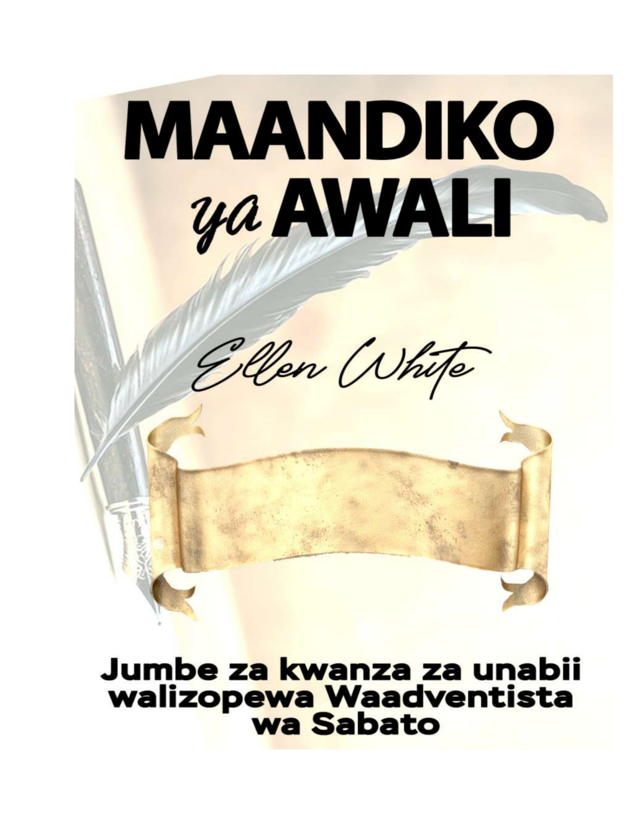cover of MAANDIKO YA AWALI Sept 27